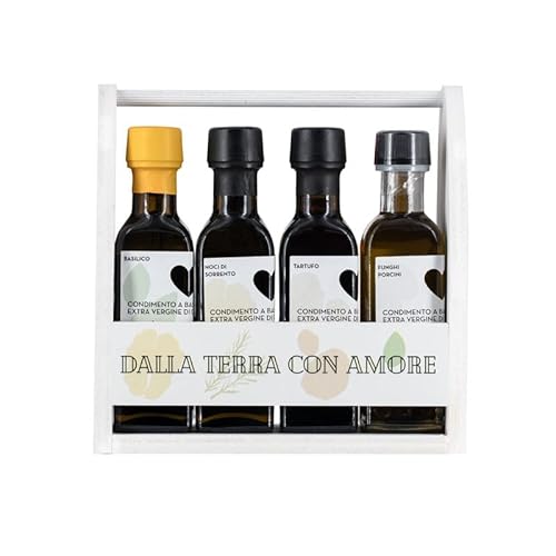 Elegante Kollektion von handwerklich aromatisierten nativen Olivenölen extra von Il Tomolo