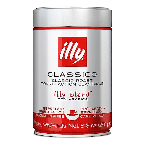 Illy Espresso, 100% Arabica Kaffee, gemahlen, mittlerer Röstgrad, Dose, 12er Pack, 12 x 250g von Illy