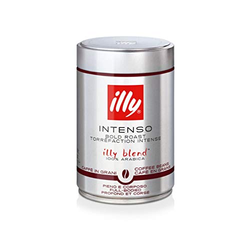 illy Espresso Intenso ganze Bohne, starke Röstung 250g, 12er Pack von illy