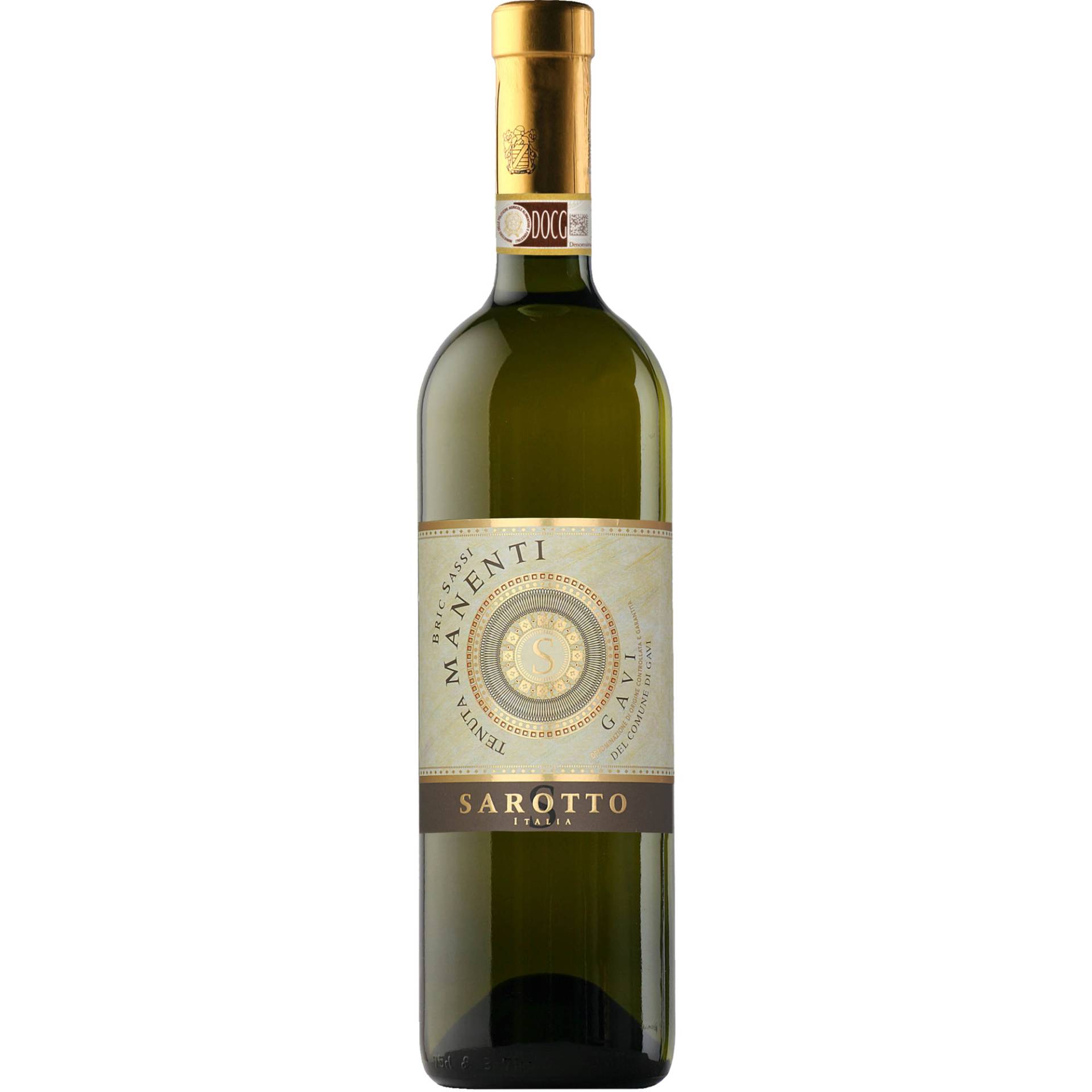 Sarotto Gavi di Gavi Bric Sass, Gavi del Comune di Gavi DOCG, Piemont, 2023, Weißwein von Imbottigliato da Azienda Agricola Roberto Sarotto, Neviglie CN, Italia