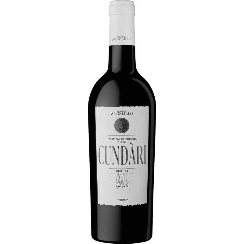 Cundari Primitivo di Manduria Riserva, Primitivo di Manduria DOC, Apulien, 2018, Rotwein von Imbottigliato da - Bottled by: Mack & Schuhle Italia SPA 74014 Laterza (TA)