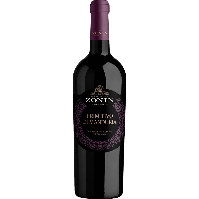 Zonin Primitivo di Manduria, Primitivo di Manduria DOC, Venetien, 2022, Rotwein von Imbottigliato da Casa Vinicola Zonin S.p.A. - Gambellara - Italia