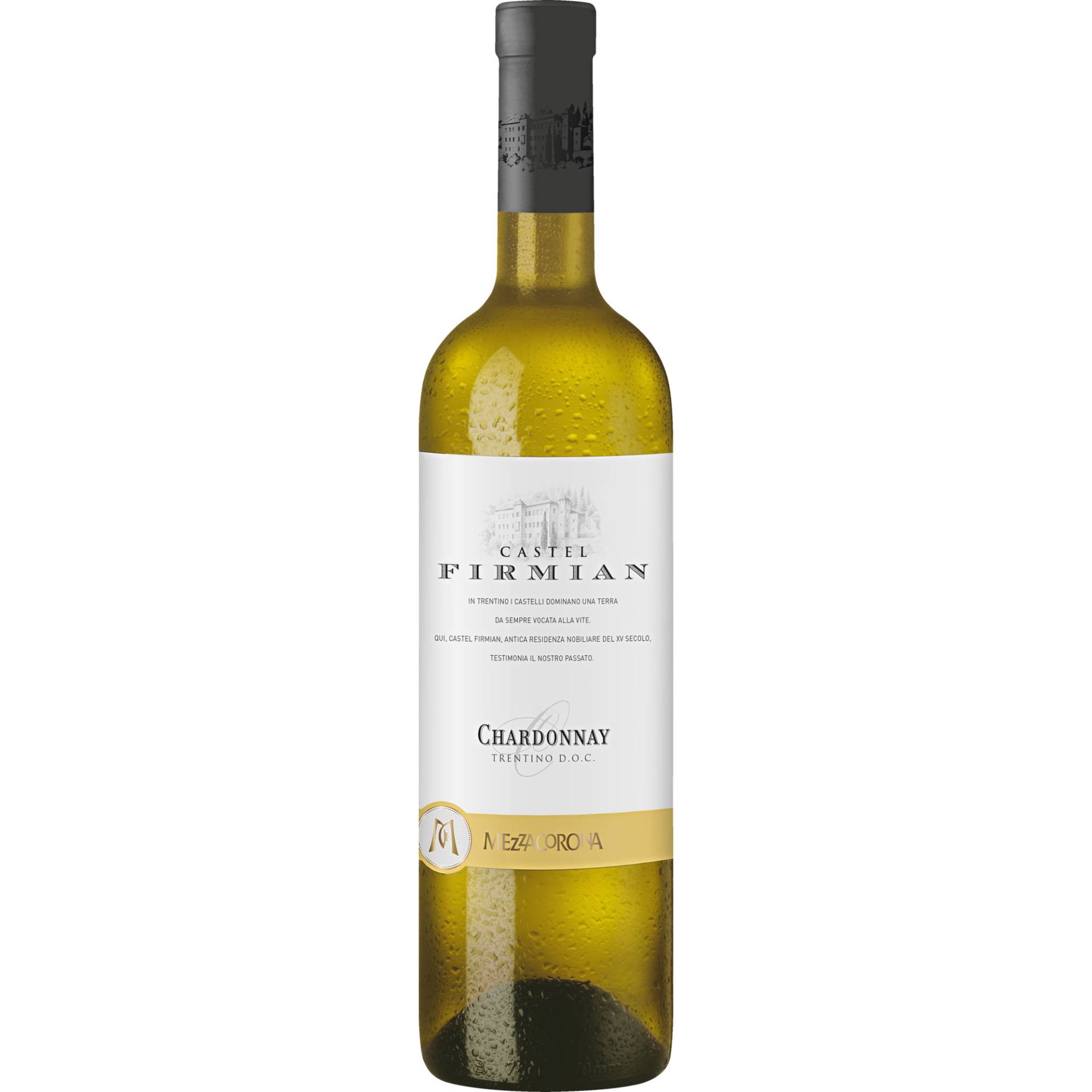 Castel Firmian Chardonnay, Trentino DOC, Trentino, 2023, Weißwein von Imbottigliato da Nosio S.p.A. – Mezzocorona – Italia