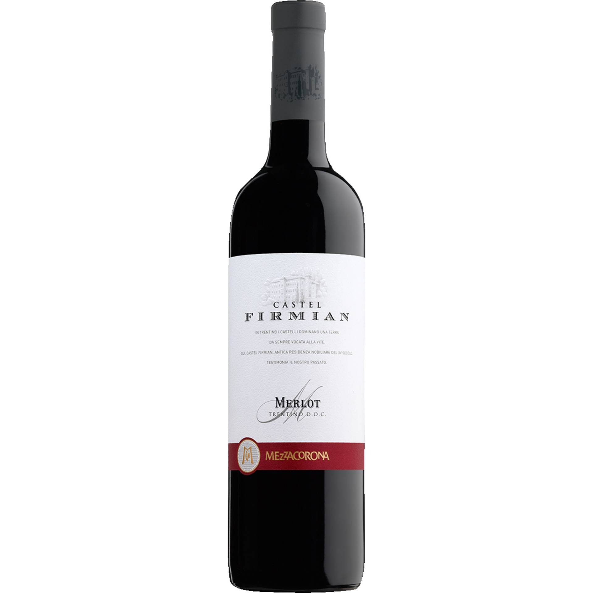 Castel Firmian Merlot, Trentino DOC, Trentino, 2022, Rotwein von Imbottigliato da Nosio S.p.A. – Mezzocorona – Italia