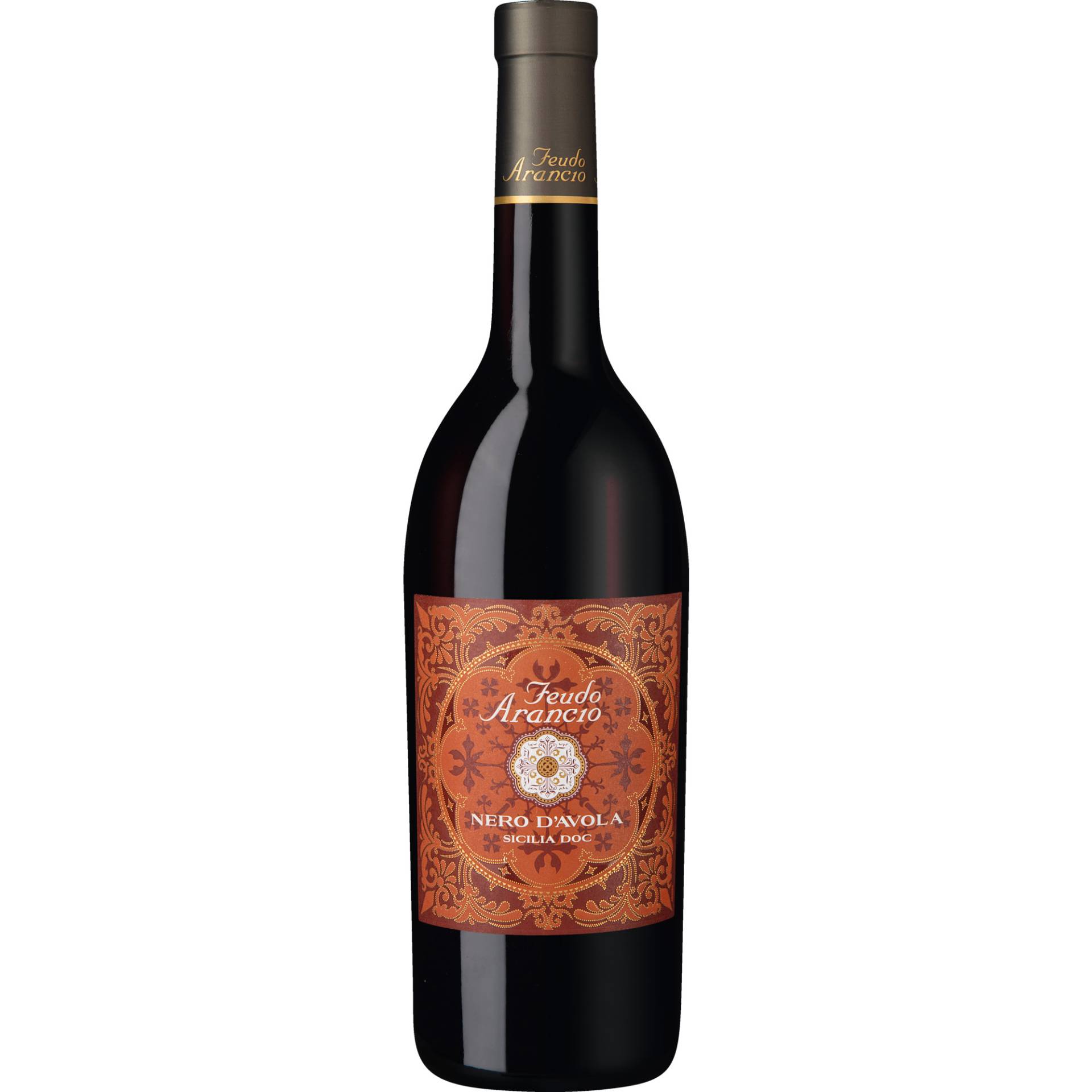 Feudo Arancio Nero d'Avola, Sicilia DOC, Sizilien, 2022, Rotwein von Imbottigliato da Nosio S.p.a., Mezzocorona - Italia