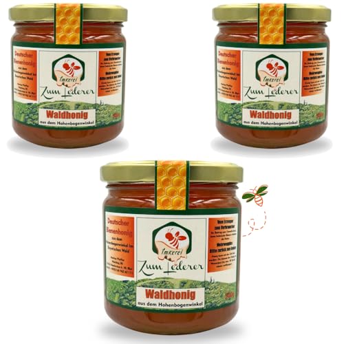 Imkerei zum Lederer - 3x 500g Deutscher Waldhonig – Aromatischer Honigtau-Honig aus dem Bayerischen Wald - Direkt vom Imker von Imkerei "Zum Lederer"