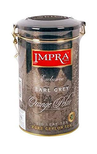 IMPRA Ceylon Earl Grey Tea Exclusive aus Sri Lanka, ,3er Pack Schwarzer Ceylon-Tee mit Bergamotte-Geschmack, großblättrig, lose in Dose (3x 250g) von Impra