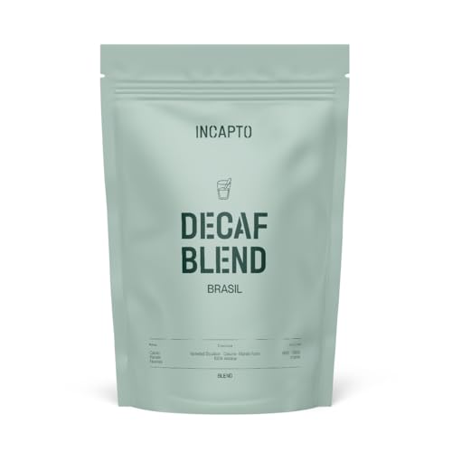 Incapto Ganze Entkoffeinierte Kaffeebohnen | Ohne Chemikalien | Mischung aus 100% Arabica-Kaffee aus Brasilien | Ungemahlen Espresso Bohnen | Swiss Water Decaf Coffee, Packung 1kg von Incapto