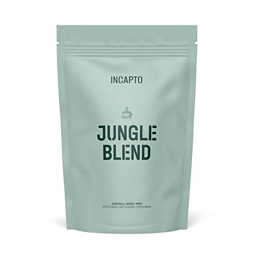 Incapto Jungle Blend Kaffeebohnen | Mischung 100% Arabica | Ursprünge Guatemala, Brasilien und Peru | Außergewöhnliches Aroma und Geschmack | Spezialitäten-Bohnenkaffee 80 SCA-Punkte | Packung 1kg von Incapto