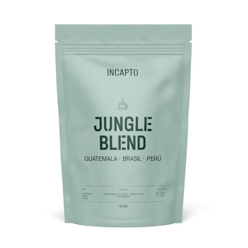 Incapto Jungle Blend Kaffeebohnen | Mischung 100% Arabica | Ursprünge Guatemala, Brasilien und Peru | Außergewöhnliches Aroma und Geschmack | Spezialitäten-Bohnenkaffee 80 SCA-Punkte | Packung 1kg von Incapto