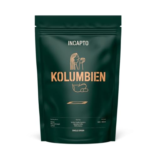 Incapto Spezialitäten-Kaffeebohnen | Single-Origin Kolumbien | Espresso 100% Arabica | Specialty Coffee 84 Punkte SCA | Traditionell Geröstete Bohnenkaffee | Plantage Huila, Cadefihuila, 1kg von Incapto