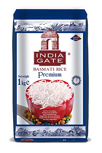 INDIA GATE Premium Basmati Reis – Feiner, aromatischer Langkornreis aus Indien, feines Langkorn (2 x 1 kg) von India Gate