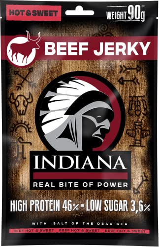 Beef Jerky (Beef Hot & Sweet, 90g) von Indiana Jerky