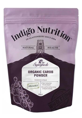 Indigo Herbs Bio Johannisbrotbaum Pulver 500g | Carobpulver | Vegan | Pestizidfrei von Indigo Herbs