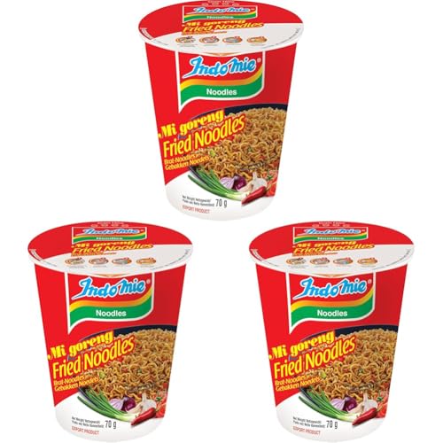 INDOMIE - Instant Cup Nudeln Mi Goreng - 1 X 70 GR (Packung mit 3) von Indomie