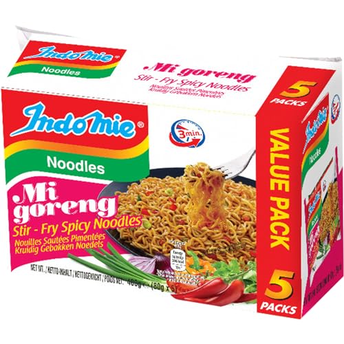 INDOMIE - Instant Nudeln Mi Goreng Pedas 5-Pack - (1 X 5 X 80 GR) von Indomie