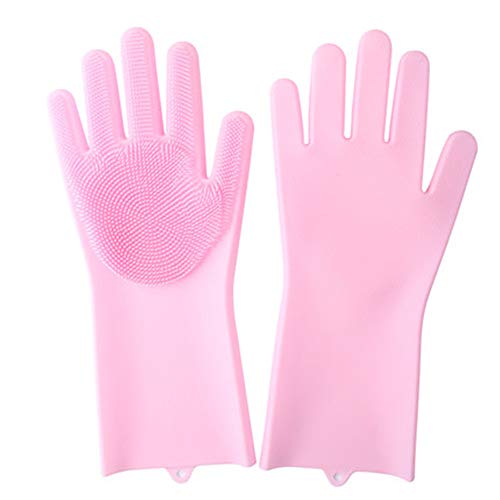 Infinitely Great Home Decor Center 2-in-1 Magic Silikon-Gummi-Geschirr-Waschhandschuhe, umweltfreundlich, zum Reinigen (Pink) von Infinitely Great Home Decor Center