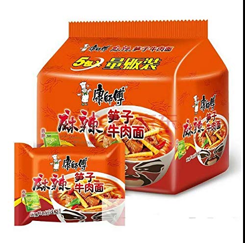 Infinitely Great Home Decor Center 5 Stück/Packung Kangshifu Chinesische Lebensmittel Snack Instant Nudeln Master Kong von Infinitely Great Home Decor Center