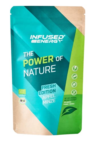 Infused energy Bio Energy Tee - Natürlicher Wachmacher aus Guayusa, Guarana, Matcha, Mate, Ginseng - mit erfrischendem Apfel-Minz Aroma - 75g von Infused energy