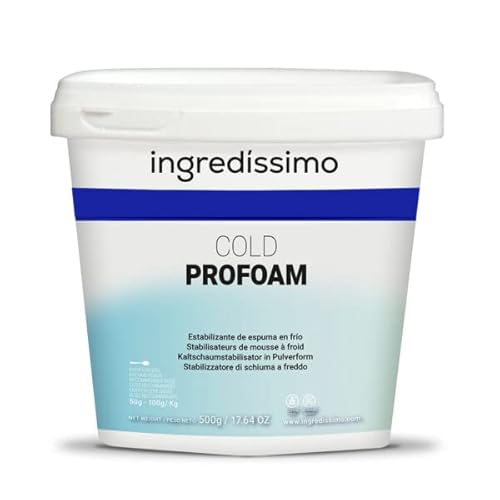 INGREDISSIMO - Kaltschaumstabilisator, 500 g, Emulgator, Natürlicher Emulgator, zur Herstellung von Schäumen, Glutenfrei, kann Spuren von Ei, Soja und Nüssen enthalten, Neutraler Geschmack von Ingredíssimo