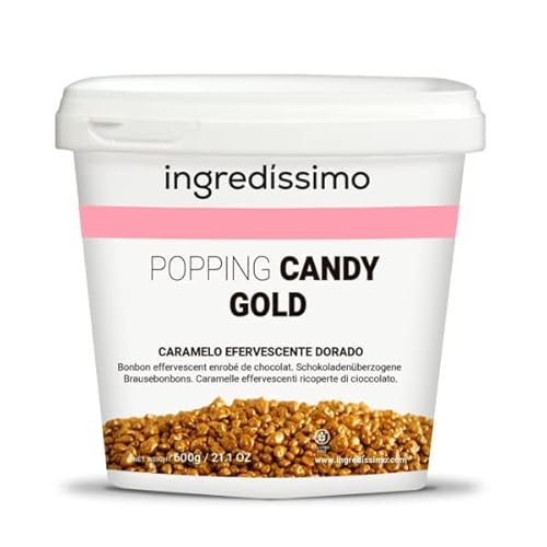 INGREDISSIMO - Knallbonbon Choco Gold, 600 g, Belüftetes Karamellstückchen, Lebensmitteldekoration, mit Schokolade überzogen, Sprudeleffekt mit Feuchtigkeit, Farbe Braun von Ingredíssimo