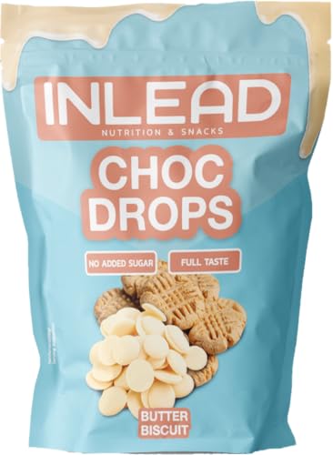 INLEAD - Choc Drops - Butter Biscuit | Butterkeks ohne Zuckerzusatz - Perfekt für Toppings und Backen - 150g (Butter Biscuit - Butterkeks) von Inlead