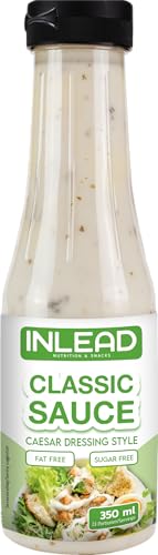 INLEAD Classic Sauce - Karlorienarme Würz, Grill und Salatsauce | Perfekt Zur Diät | ohne Fett & ohne Zuckerzusatz | Ideal für gerichte & Salat-Dressings (350ml, Caesar Dressing Style) von Inlead