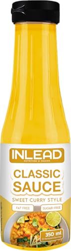 INLEAD Classic Sauce - Karlorienarme Würz, Grill und Salatsauce | Perfekt Zur Diät | ohne Fett & ohne Zuckerzusatz | Ideal für gerichte & Salat-Dressings (350ml, Sweet Curry Style) von Inlead