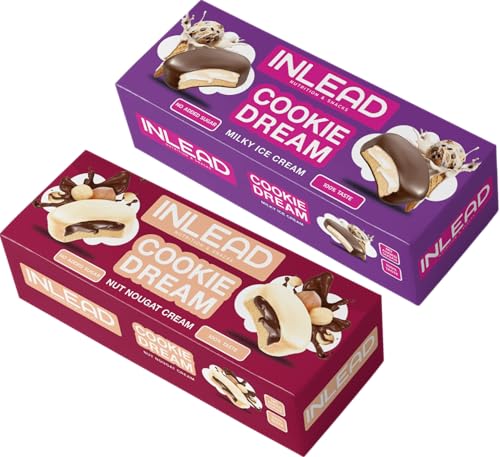 INLEAD - Cookie Dream - Geschmacksgenuss ohne Zugesetzten Zucker | Knuspriger Keks mit Haselnüssen | Unwiderstehlicher Geschmack - 2x 125g (MIXBOX - Creamy) von Inlead