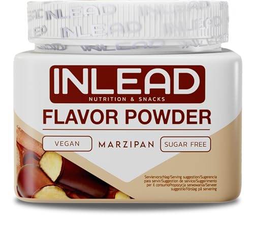 INLEAD - Flavor Powder | Kalorienarmes Geschmackspulver | Verleiht Getränken und Speisen einen leckeren Geschmack | Kalorienarm & Zuckerfrei| 50 Portionen - 250g (Marzipan) von Inlead