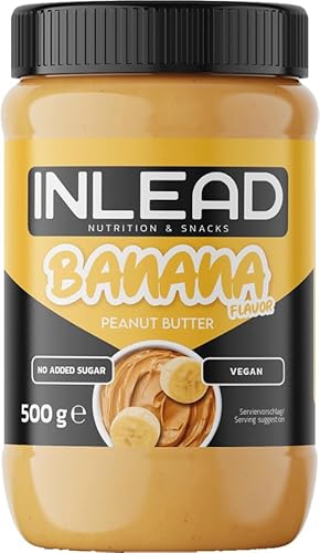 INLEAD - Peanut Butter | Cremige und Zuckerfreie Erdnussbutter ohne Palmöl | Proteinreich | Idealer Snack für Zwischendurch - 500g (Banana) von Inlead