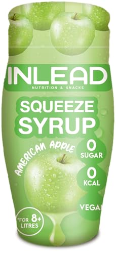 INLEAD - Squeeze Syrup | Kalorienfreier Geschmackskick für Wasser mit intensiver Fruchtvielfalt | Ohne Zucker & Ohne Kalorien | für bis zu 8 Liter - 65ml (1x 65ml, American Apple) von Inlead