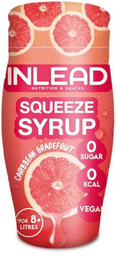 INLEAD - Squeeze Syrup | Kalorienfreier Geschmackskick für Wasser mit intensiver Fruchtvielfalt | Ohne Zucker & Ohne Kalorien | für bis zu 8 Liter - 65ml (1x 65ml, Caribbean Grapefruit) von Inlead