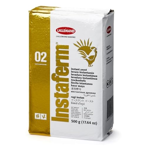 Lallemand Trockenhefe für süße Teige (500g Instant Hefepulver) Glutenfrei - Vegan - Koscher & Halal - Trockenhefepulver in Profi Bäcker Qualität von Instaferm