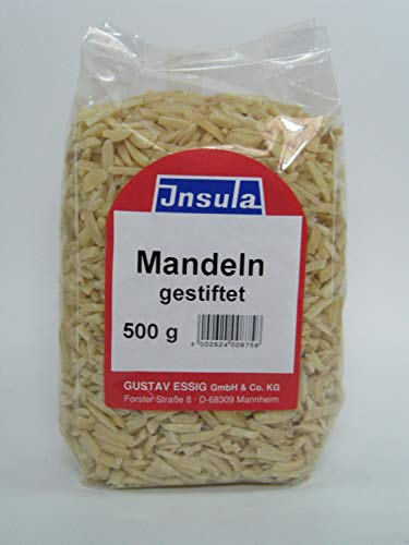 Mandeln von Insula gestiftet blanchiert zum Backen und Kochen 500g von INSULA Gewürze-Backzutaten Gustav Essig GmbH & Co. KG