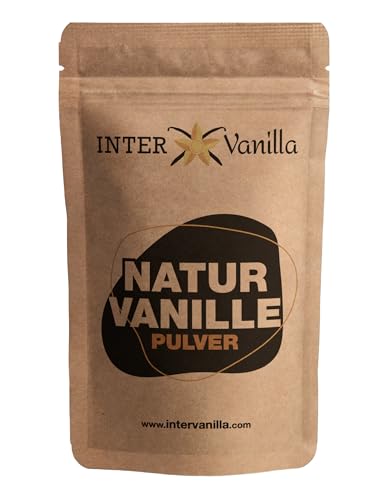 InterVanilla Natur Vanille gemahlen VANILLEPULVER, 25g aus 100% echten Premium Vanilleschoten. Vanilla bean powder. Vanillepulver ohne Zusätze, ohne Zucker von InterVanilla