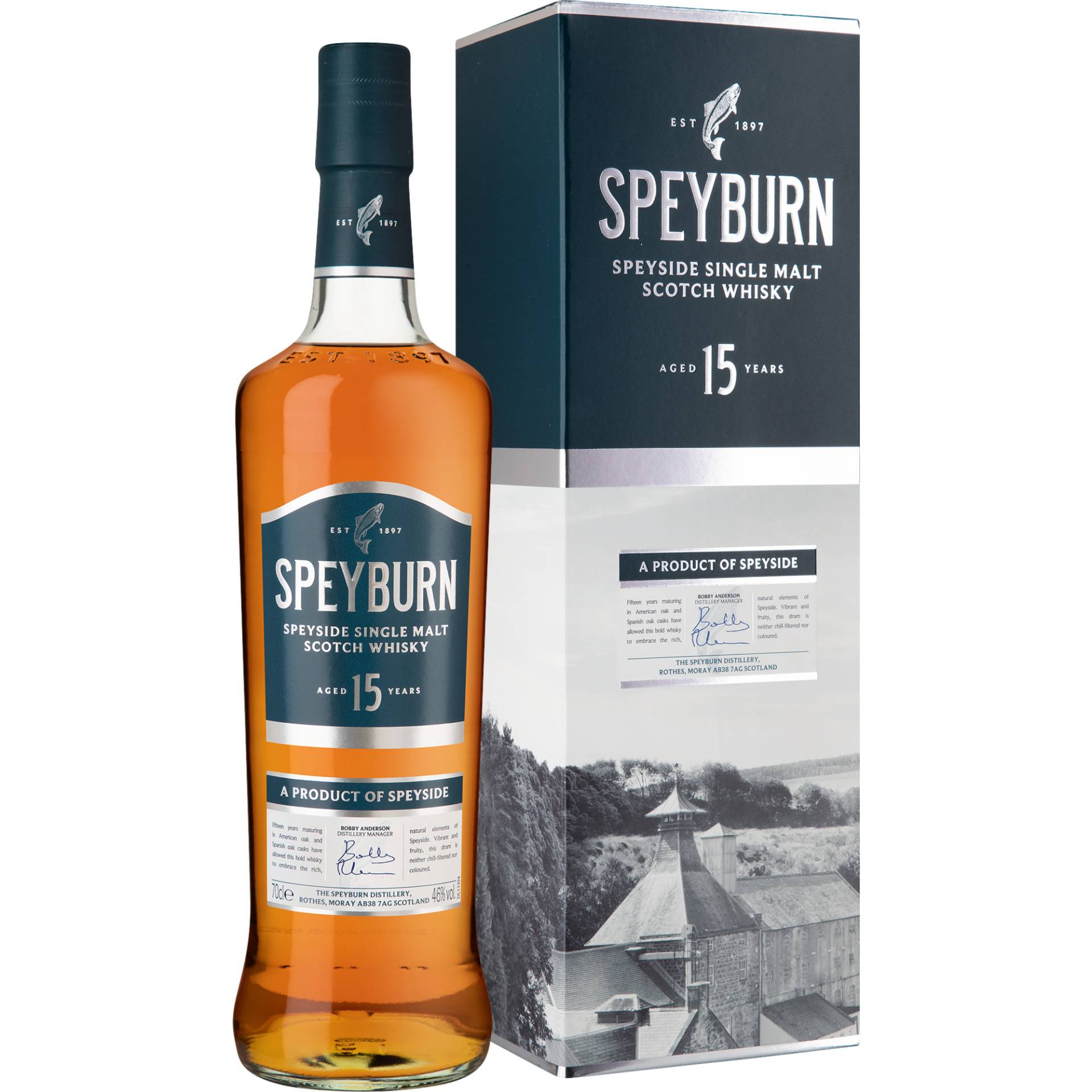 Speyburn 15 Years Single Malt Scotch Whisky, 0,7 L, 46% Vol., in Gepa, Schottland, Spirituosen von Inver House Distillers , Roughrigg Rd , ML6 8QL Airdrie, Great Britain