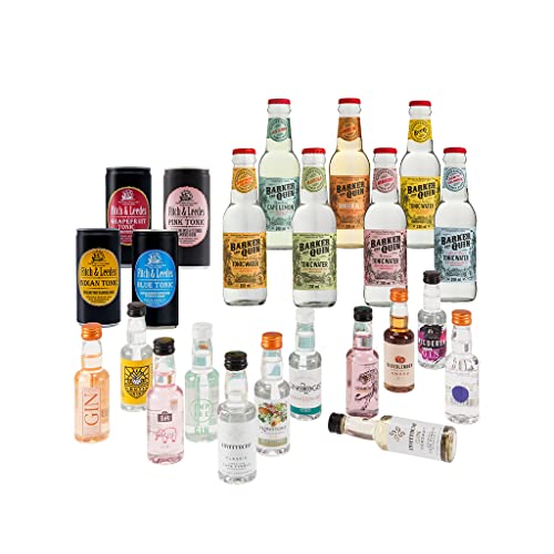 Do it yourself - Gin Adventskalender – 12 x 50 ml Craft Gin & 12 x 200 ml Filler (Preis incl. 3,00 € / 12 x 0,25€ DPG Einwegpfand) von Inverroche