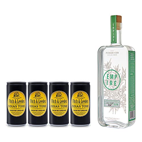 Pieenar & Son Empire Gin aus Südafrika [ Gurke/Limette/Wacholder/Anis/Maisbrand ] handcrafted 0,7 L Flasche 43% Vol / (Einweg Dosen Preis incl. 1,00 € / 4 x 0,25€ DPG Einwegpfand) (Tonic Bundle) von Inverroche