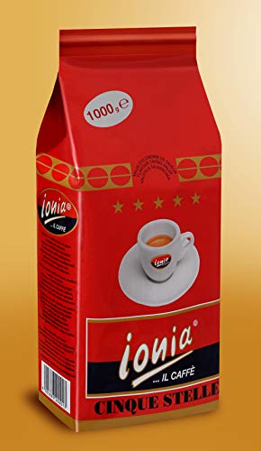 IONIA Cinque Stelle| Espressbohnen | 1kg | original italienischer Röstkaffee | Perfekt zur Zubereitung von Espresso von Ionia