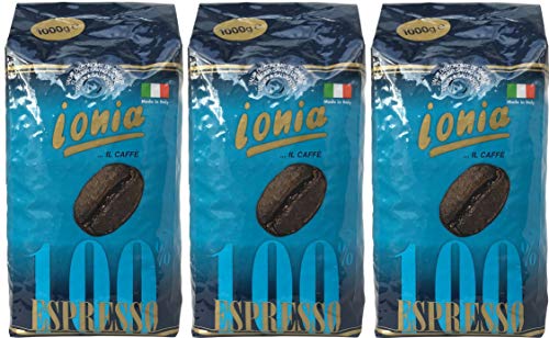 Ionia Kaffee Espresso Bohnen "100% Espresso" (3 X 1000g) von Ionia