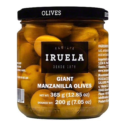 "Grüne Oliven ""Sevillana"" Manzanilla, mit Stein - 365g" von Iruela