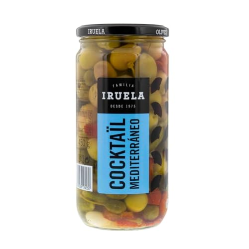 Oliven Cocktail "Mediterráneo" mit Stein und Pickles - 720 g von Iruela