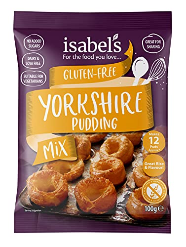 Isabels Glutenfreie Yorkshire-Pudding-Mischung. Jeder Beutel ergibt ca. 12 Puds. Packung mit 4 Beuteln à 100 g von Isabels