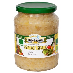 Sauerkraut aus Bayern im Glas von Isar-Moos