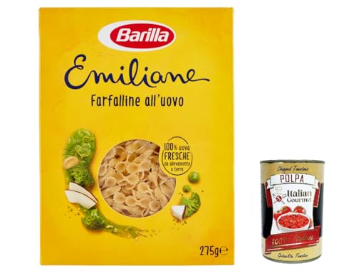 10x Pasta all' Uovo Le Emiliane Farfalline , Eiernudeln, Pasta mit Ei 275g + Italian Gourmet polpa 400g von Italian Gourmet E.R.