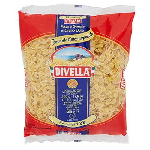 10x Divella Fiocchetti N. 88 Hartweizengrieß Pasta Italienische Nudeln 500g Packung + Italian Gourmet Polpa di Pomodoro 400g Dose von Italian Gourmet E.R.