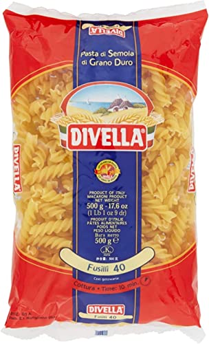 10x Divella Fusilli N. 40 Hartweizengrieß Pasta Italienische Nudeln 500g Packung + Italian Gourmet Polpa di Pomodoro 400g Dose von Italian Gourmet E.R.