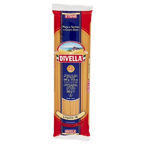 10x Divella Linguine N. 14 Hartweizengrieß Pasta Italienische Nudeln 500g Packung + Italian Gourmet Polpa di Pomodoro 400g Dose von Italian Gourmet E.R.