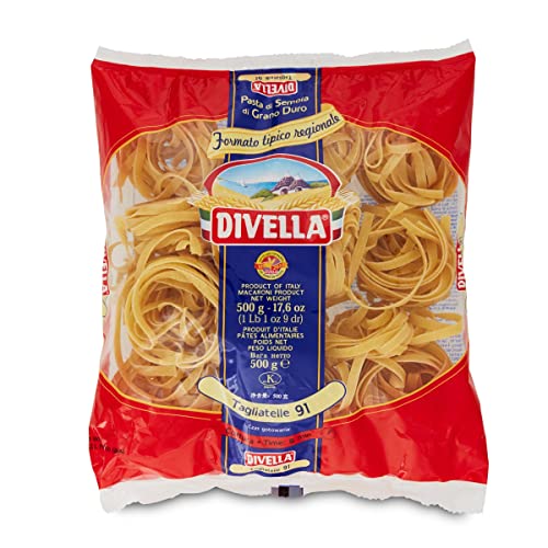 10x Divella Taglaitelle N. 91 Hartweizengrieß Pasta Italienische Nudeln 500g Packung + Italian Gourmet Polpa di Pomodoro 400g Dose von Italian Gourmet E.R.